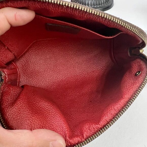 Auth Damier Louis Vuitton LV Cosmetic Pouch Bag Pochette Cosmetic on Strap - Picture 7 of 11
